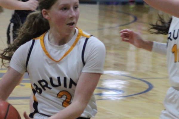 Girls playing basketball